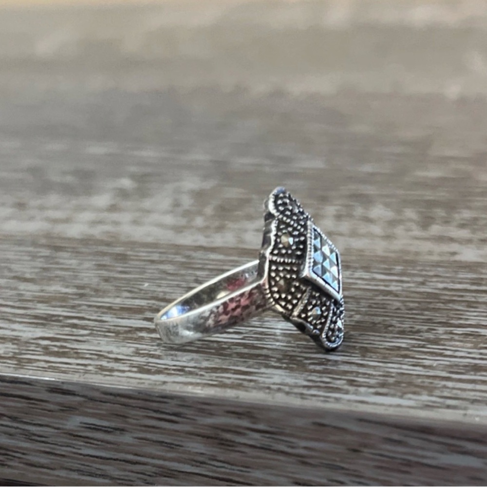 Antique Sterling Silver Ring Statement Jewelry Ac… - image 4